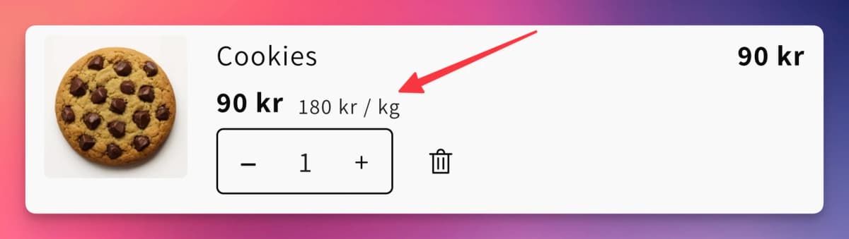 NEW: Unit Price Display