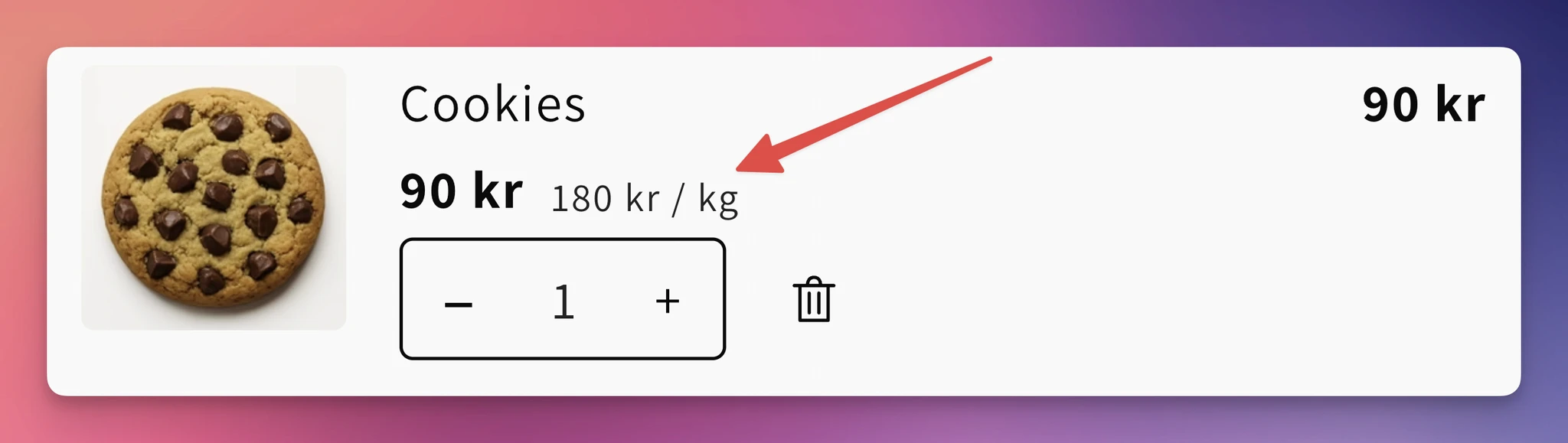 NEW: Unit Price Display