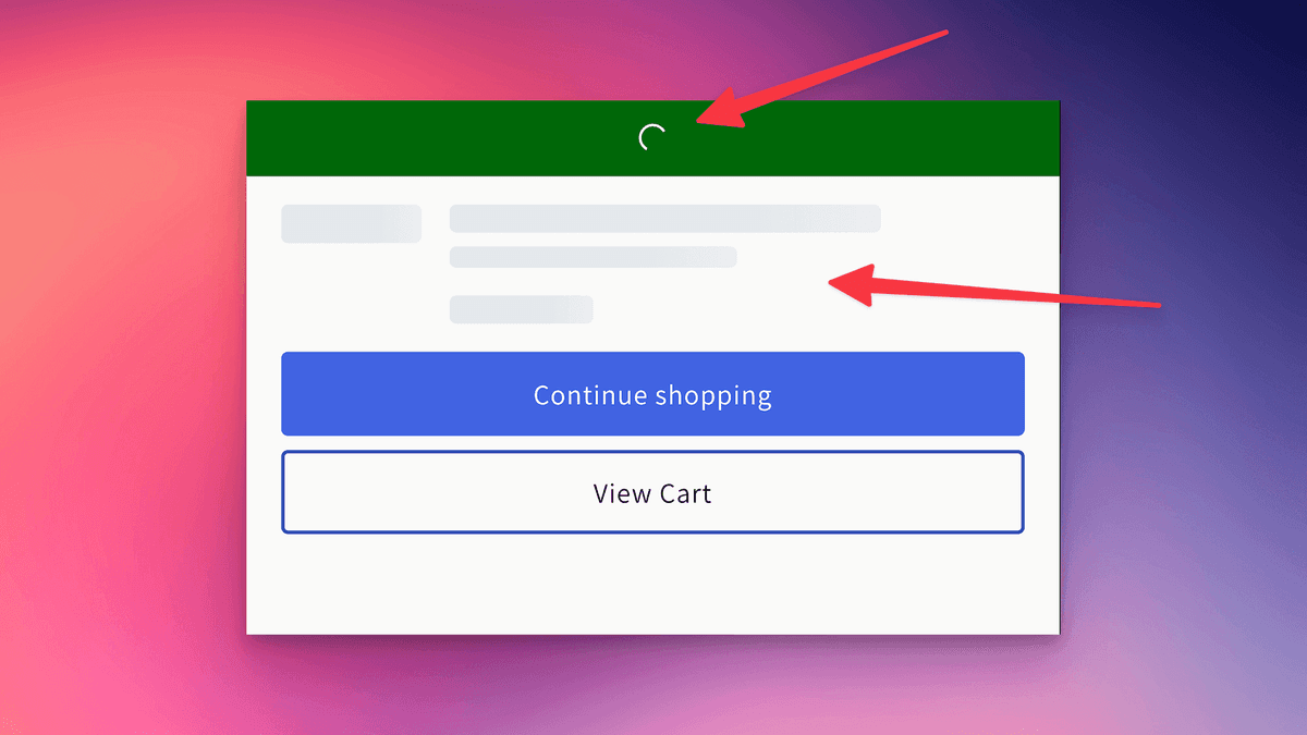 NEW: Instant Cart Opening and Loading Indicators