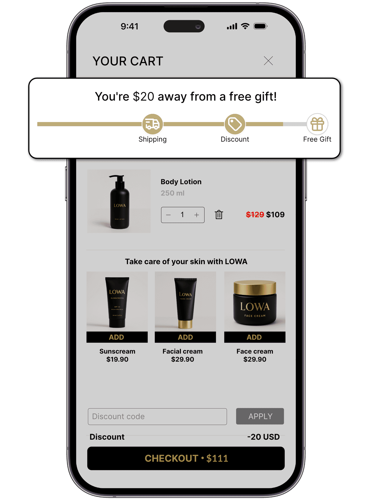Reward bar