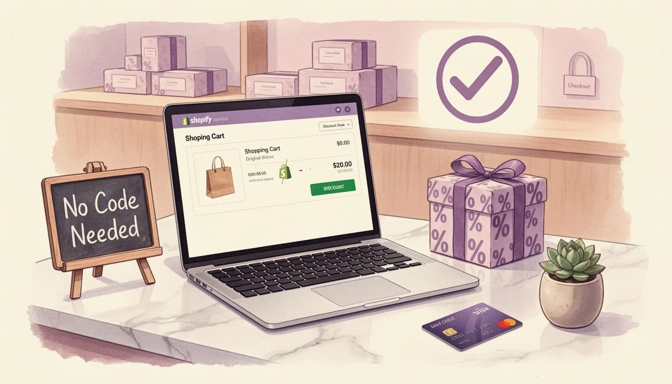 So wendest du in Shopify automatisch einen Rabatt im Checkout an, ohne Code