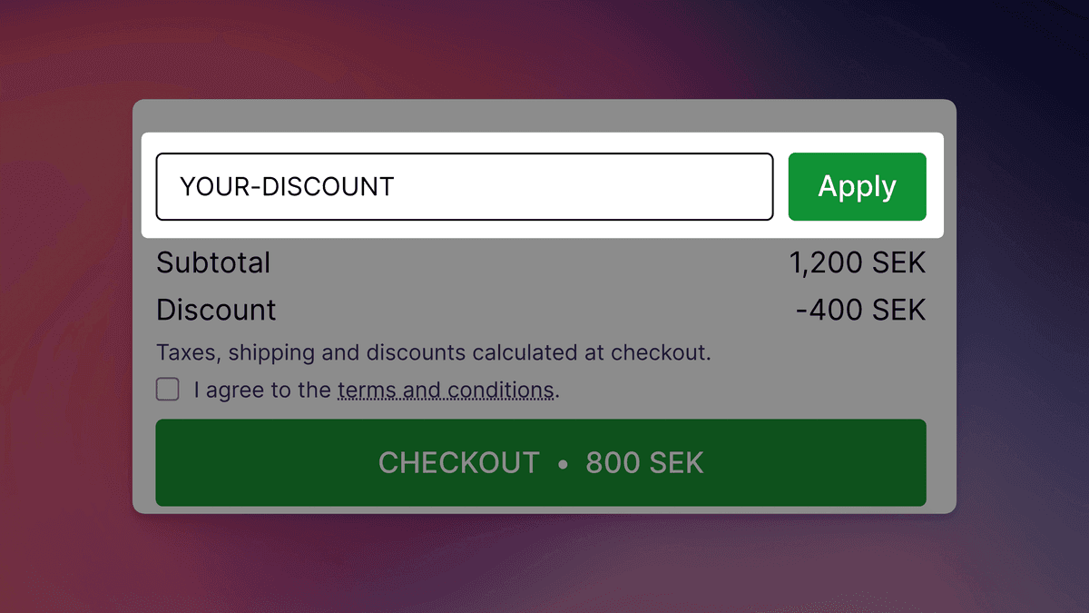 NEW: Discount Code Field in Cart Drawer
