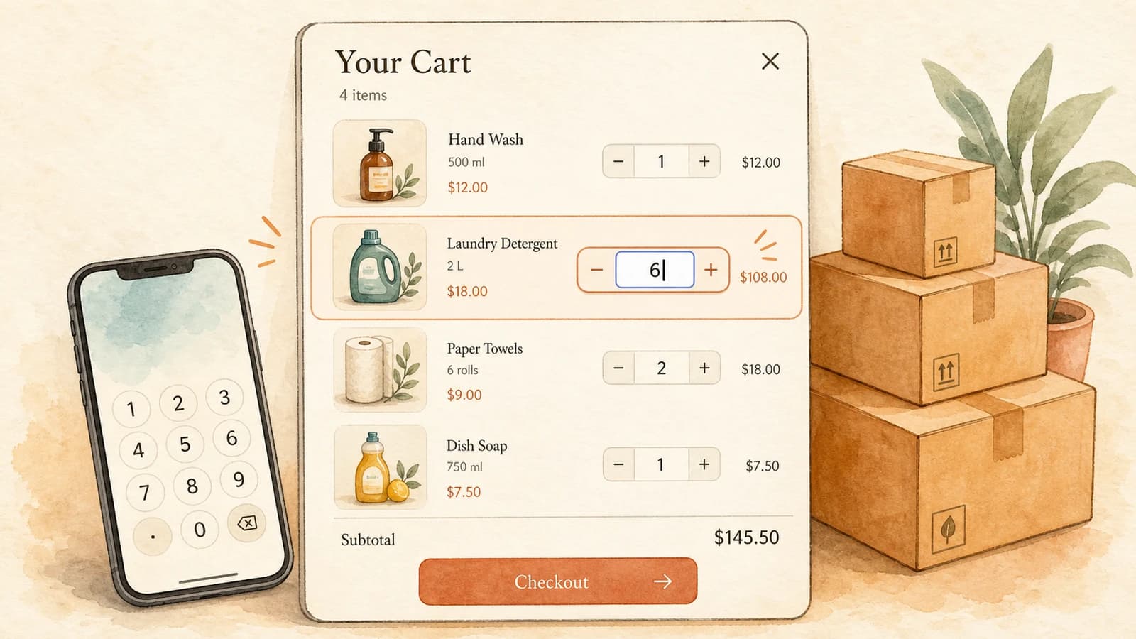 NEW: Editable Cart Quantity Field