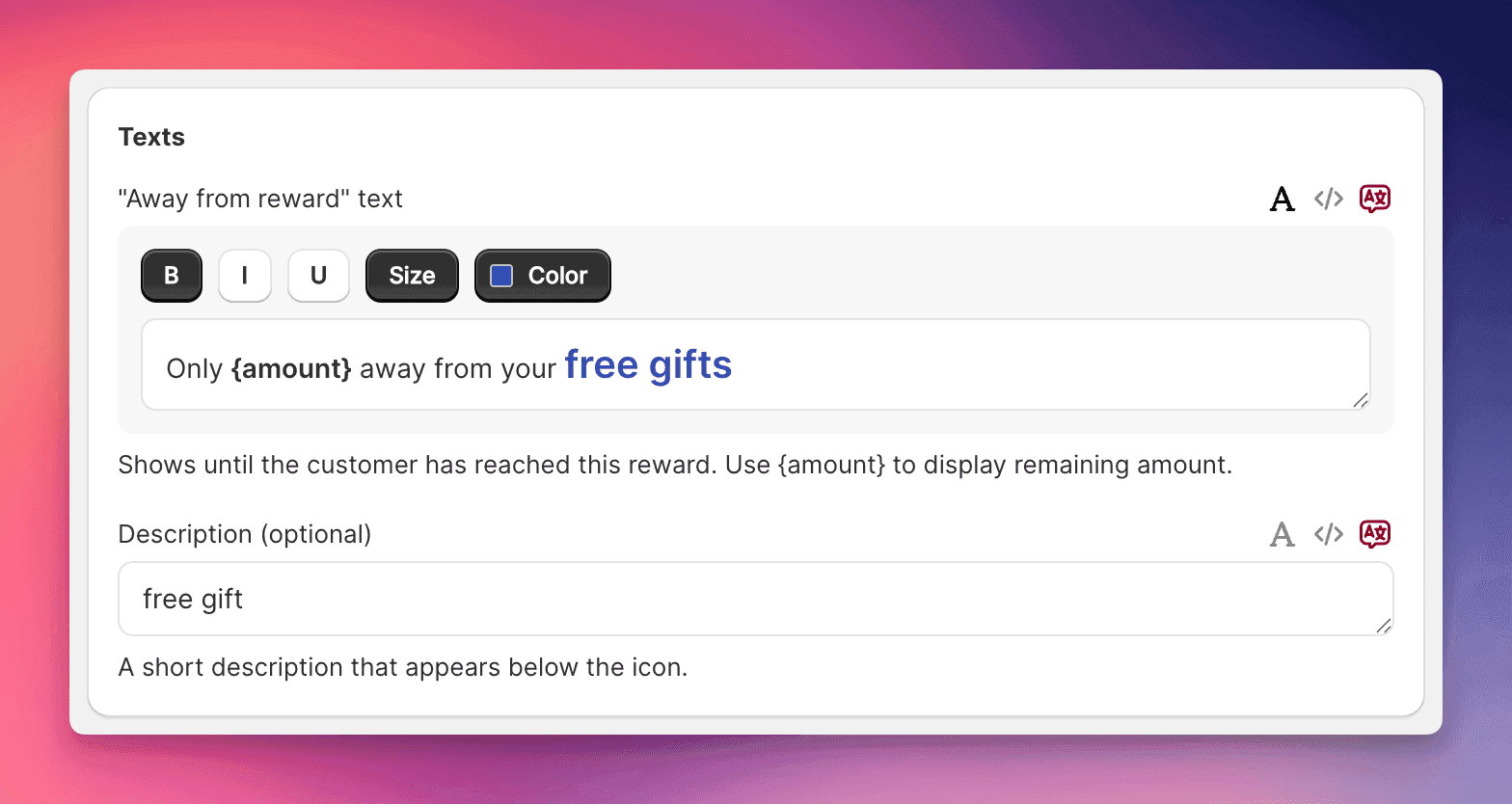 NEW: Rich Text Formatting