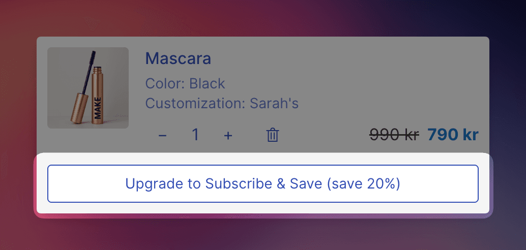 NEW: Subscription Upgrades in Cart
