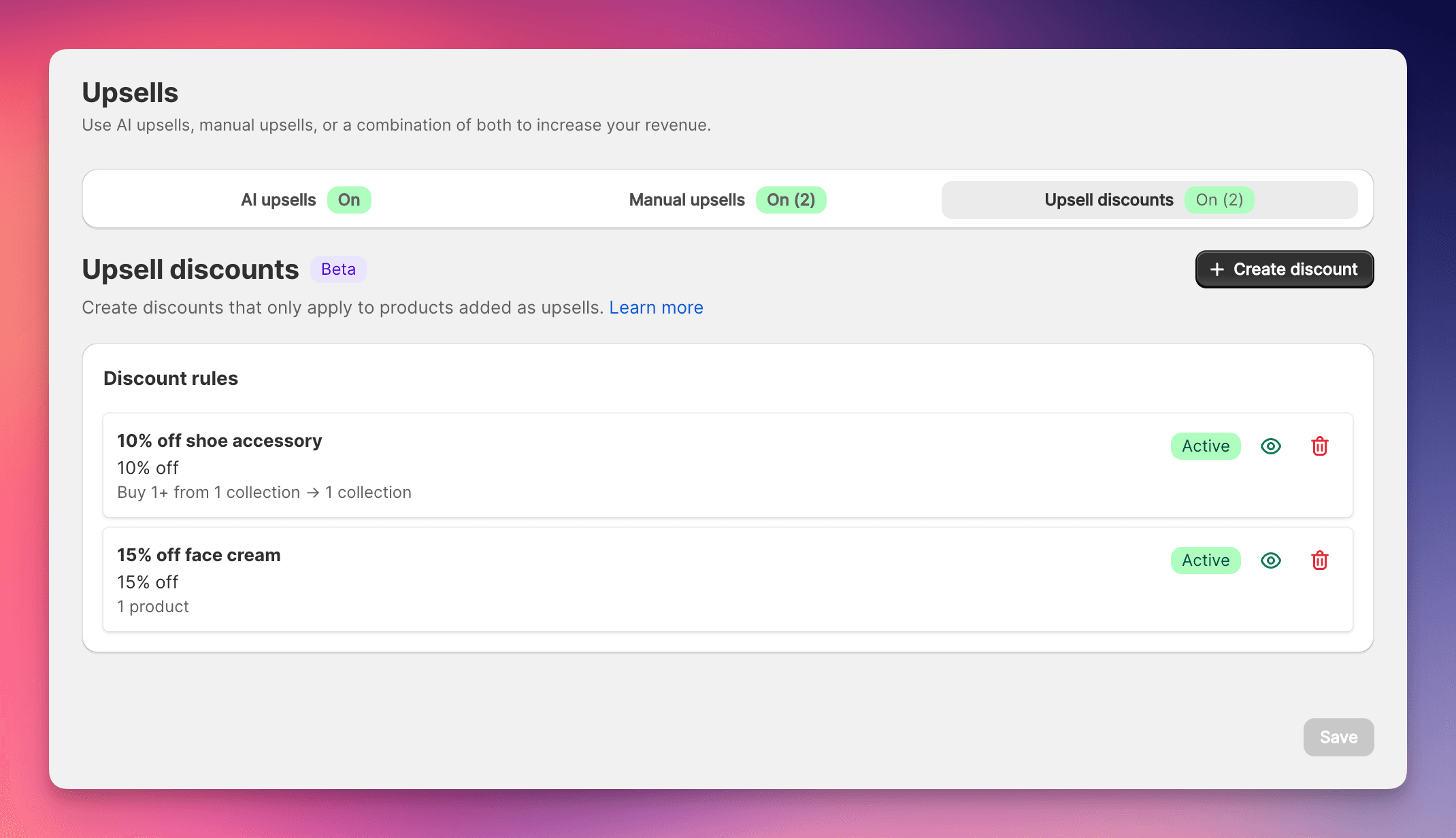 NEW: Automatic Discounts for Upsell Products