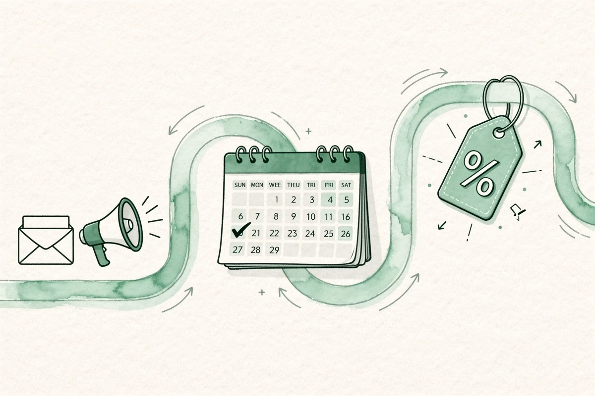 Abstract illustration of automated discount application versus manual coupon code workflow