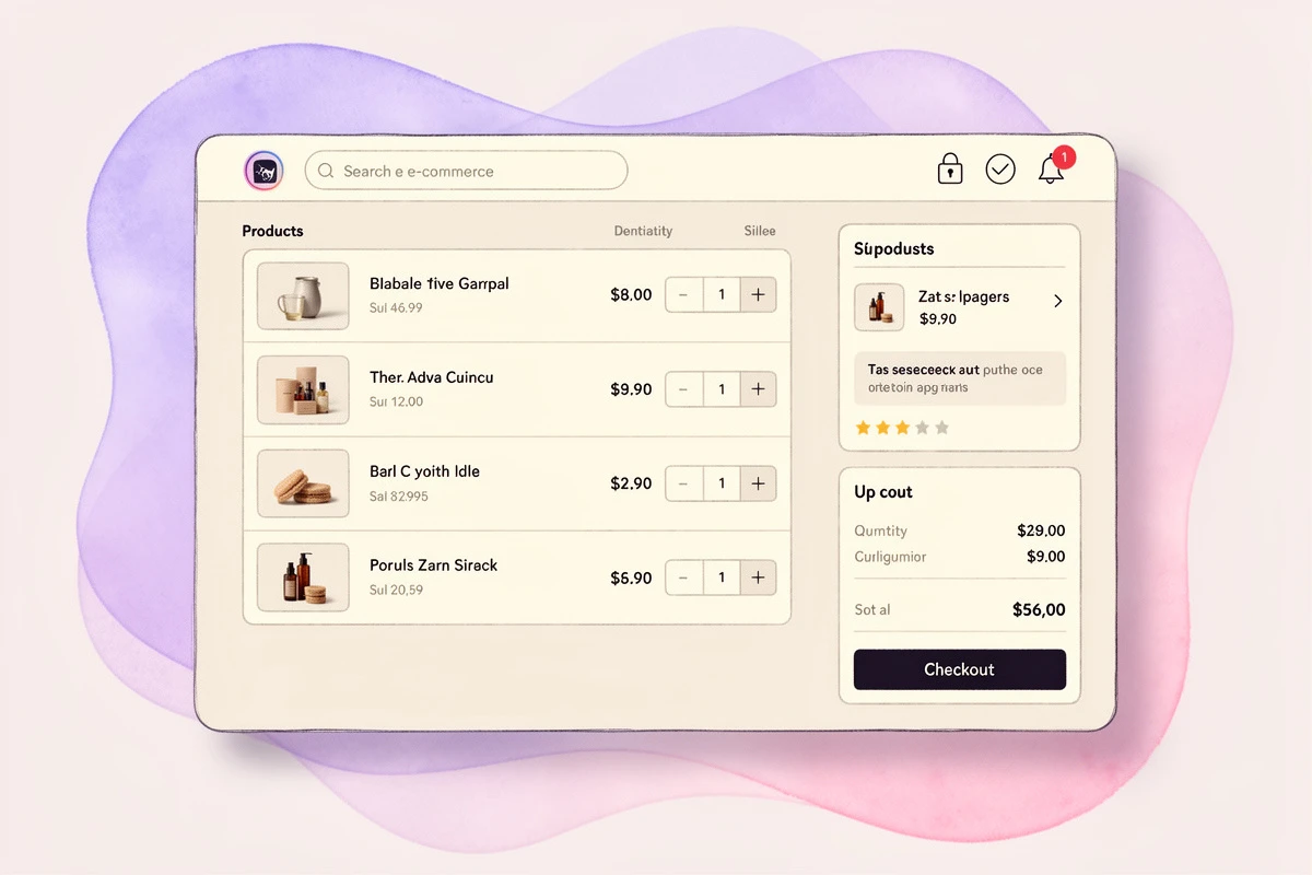 Illustration of a clean cart interface balancing multiple product signals without visual clutter