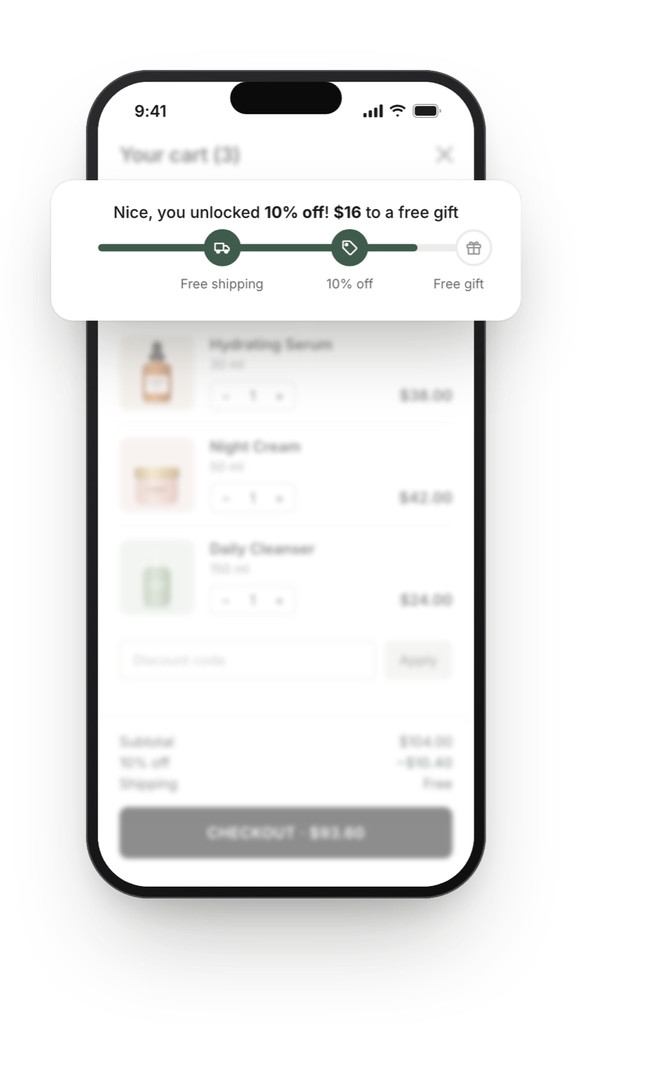 Reward bar